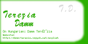 terezia damm business card